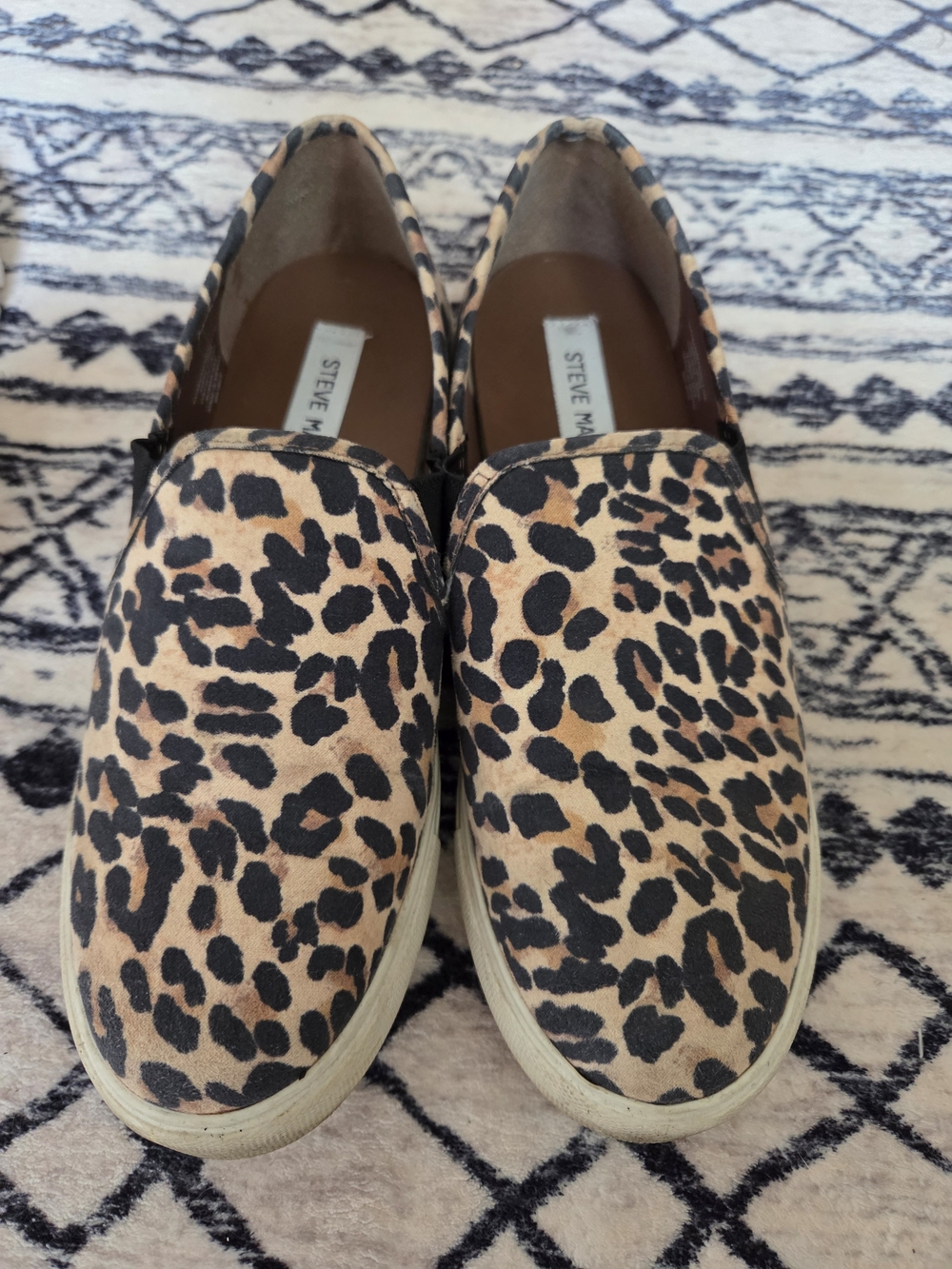 Steve Madden Leopard Print Slip-On Sneakers - Size 7.5